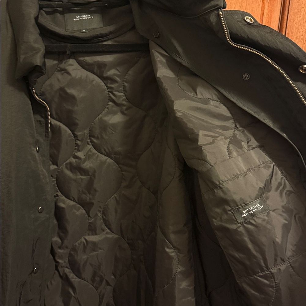 Saturdays New York City Black Trench Rain Coat - Picture 10 of 14